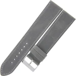LAVVU LSAXA24 - Sport XXL - 24mm - SZARY - Skórzany pasek do zegarka