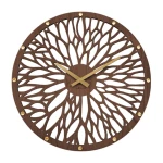 LAVVU Wood LCT1180 - 49cm - ŚREDNI BRĄZ - Zegar ścienny