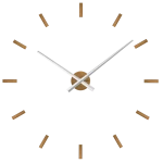 VLAHA Minimal VCT1041 - 80cm - Naklejany zegar ścienny z drewna dębowego