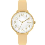 MINET MWL5135 - PRAGUE Gold Beige - Damski - Zegarek na pasku skórzanym