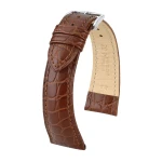 HIRSCH Aristocrat L - BRĄZOWY - 22mm - Skórzany pasek do zegarka