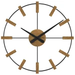 VLAHA Studio VCT1062 - 50cm - DĘBOWY / CZARNY - Zegar ścienny