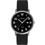 LAVVU LWM0211 - Titanium Lyngdal Black - Męski - Zegarek na pasku skórzanym