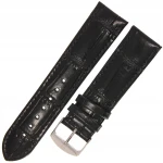 HORIDO 1320 - CZARNY - 22mm - Skórzany pasek do zegarka