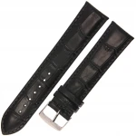 HORIDO 0189L - CZARNY - 22mm - Skórzany pasek do zegarka