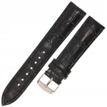 HORIDO GS-189 - CZARNY - 20mm - Skórzany pasek do zegarka