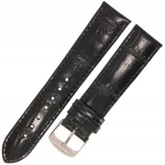HORIDO 1320 - CZARNY - 20mm - Skórzany pasek do zegarka