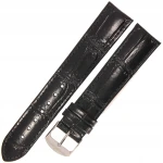 HORIDO 1320L - CZARNY - 20mm - Skórzany pasek do zegarka