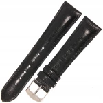 HORIDO 0158 - CZARNY - 20mm - Skórzany pasek do zegarka