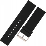 HORIDO 0014 - CZARNY - 24mm - Silikonowy pasek do zegarka