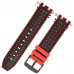 TISSOT T603045116 - Czarny/Czerwony - Skórzano-silikonowy pasek do zegarka - T115417A