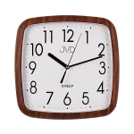 JVD H615.6 - 25x25cm - CIEMNY BRĄZ (imitacja drewna) - Zegar ścienny