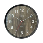JVD HA17.3 - 33cm - CIEMNY BRĄZ (imitacja drewna) - Zegar ścienny