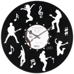 JVD HJ62 - 30cm - CZARNY - Zegar ścienny WINYL