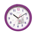 JVD HP612.D2 - 25cm - FIOLETOWY (Króliczki) - Zegar ścienny