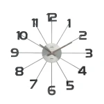 JVD HT072.4 - 49cm - Zegar ścienny - Czarny/Srebrny