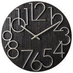 JVD HT99.1 - 30cm - Zegar ścienny - Ciemny brąz