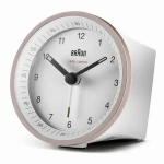 BRAUN BC07PW-DCF - 8x8cm - MIEDZIANY / Biały - Budzik wskazówkowy