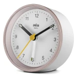 BRAUN BC12PW - 7,5x7,5cm - MIEDZIANY / Biały - Budzik wskazówkowy