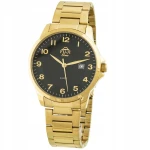 FUJI Time M7126QG - BLACK - Męski - Zegarek kwarcowy na bransolecie