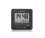 LAVVU LAR0041 - 6,7x6,7cm - CZARNY - Budzik elektroniczny