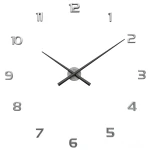 JVD HT465.4 - ~90cm - Zegar naklejany - Srebrny/Czarny