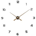 JVD HT465.6 - ~90cm - Zegar naklejany - Czarny/Różowo Złoty