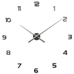 JVD HT465.7 - ~90cm - Zegar naklejany - Czarny/Srebrny