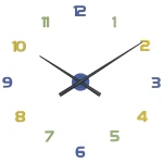 JVD HT466.2 - ~90cm - Zegar naklejany - Kolorowy