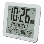 JVD DH9335.1 - 25x20,5cm - SREBRNY - Zegar elektroniczny z datą