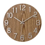JVD HT98.9 - 30cm - Zegar ścienny - Średni brąz