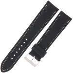 LAVVU Nature XXL LSRXB24 - 24mm - CZARNY - Skórzany pasek do zegarka