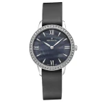 DELBANA Antibes - Silver/Black Pearl - Damski - Zegarek kwarcowy