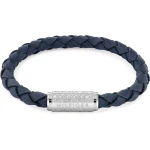 TOMMY HILFIGER 2790480 - Eplore the Braid - Męska - Bransoletka skórzana - Granatowa