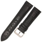 HORIDO GS-189 - CZARNY - 22mm - Skórzany pasek do zegarka
