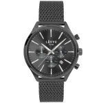 LAVVU LWM0231 - Norrland Chrono Black - Męski - Zegarek na bransolecie mesh