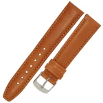 HORIDO 0077 - JASNY BRĄZ - 18mm - Skórzany pasek do zegarka o strukturze Gładkiej