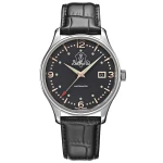 DELBANA Della Balda - Silver/Black - Męski - Zegarek mechaniczny