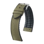 HIRSCH Arne L - ZIELONY/Czarny - 20mm - Hi-Tech-kauczukowy pasek do zegarka