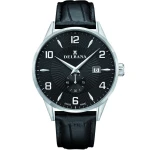 DELBANA Retro - Silver/Black - Męski - Zegarek kwarcowy