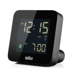 BRAUN BC09B-DCF - 7,55x7,55cm - CZARNY - Budzik elektroniczny RADIO CONTROLLED