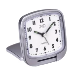 JVD SR808.1 - 6,6x7,5cm - SREBRNY - Budzik wskazówkowy składany