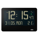BRAUN BC14B-DCF - 26,1x17,3cm - CZARNY - Zegar elektroniczny z datą i temperaturą