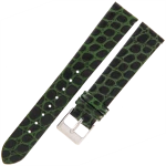 TEKLA K8 - 18mm - Aligator - ZIELONY - Skórzany pasek do zegarka