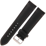LAVVU Nature XXL LSRXB22 - 22mm - CZARNY - Skórzany pasek do zegarka