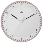 BRAUN BC17PW - 30cm - MIEDZIANY / BIAŁY - Zegar ścienny