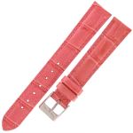 TEKLA K30A - 16mm - Krokodyl - RÓŻOWY - Skórzany pasek do zegarka