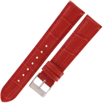 TEKLA K30 - 18mm - Krokodyl - CZERWONY - Skórzany pasek do zegarka
