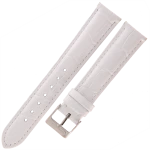 TEKLA K50 - 18mm - Krokodyl - BIAŁY - Skórzany pasek do zegarka