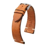 HIRSCH Bagnore L - ZŁOTOBRĄZOWY - 22mm - Skórzany pasek do zegarka